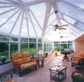 Large custom designed traditional conservatory