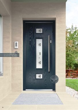 Contemporary composite door, custom made colours
